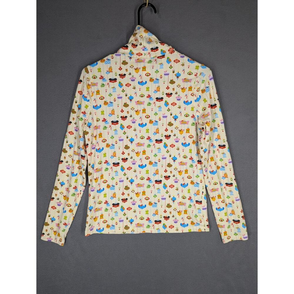 Disney Parks Holiday Turtleneck Mickey & Friends Christmas Ornament Print Sz SM - Picture 8 of 8